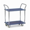 All-steel trolleys 3112 - 120 kg, platform size 740x480mm, 2 shelves